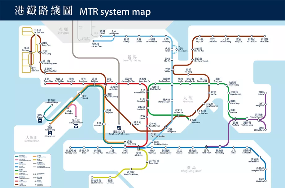 MTR tunnelbanekarta