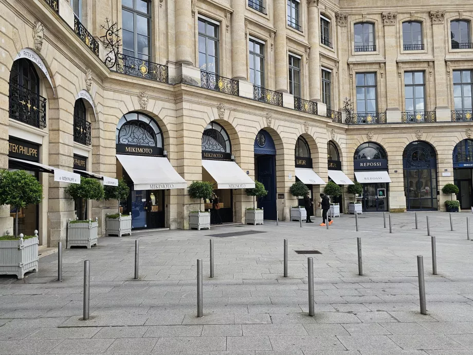 Lyxbutiker på Place-Vendôme