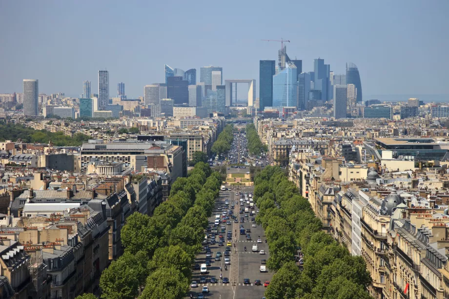 Utsikt från taket mot La Defense