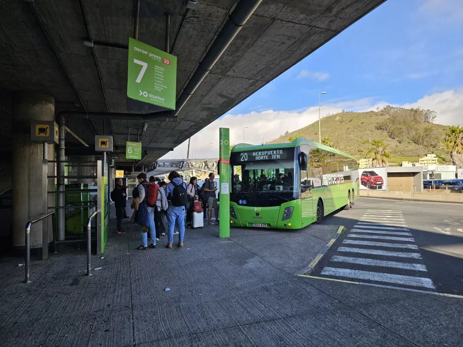 Buss 20 till Santa Cruz de Tenerife