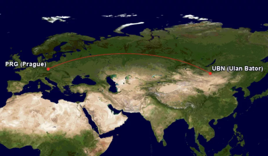 Ny Eznis Airways-linje från Prag till Ulaanbaatar