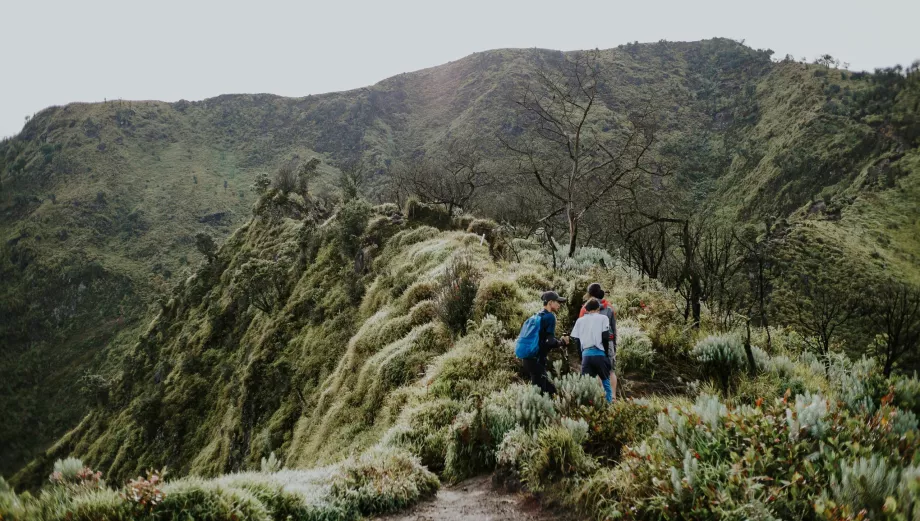 Klättring på berget Merbabu