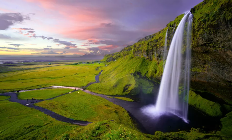 Utsikt över Seljalandsfoss