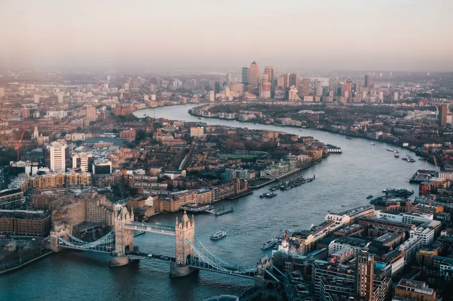 London från ett fågelperspektiv